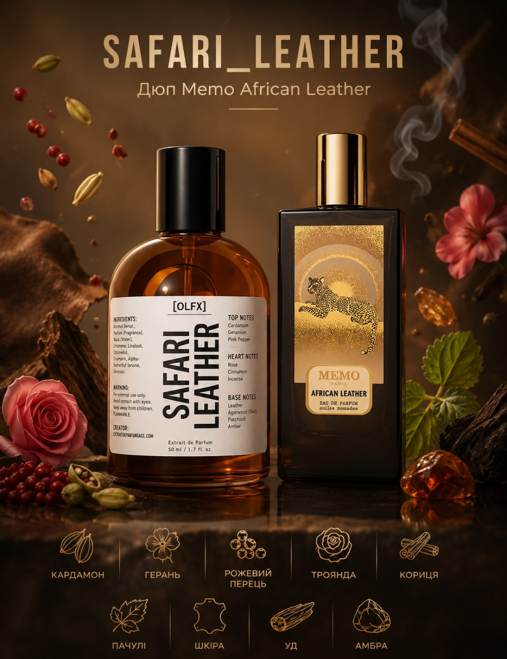 SAFARI_LEATHER Spray — у стилі African Leather