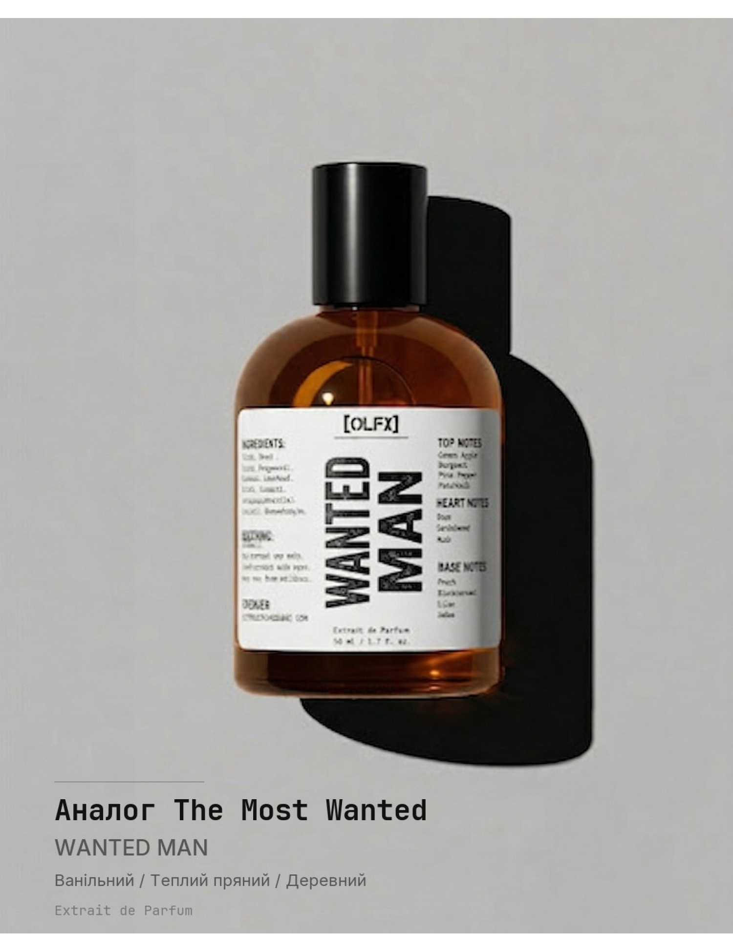 WANTED_MAN Spray — в стиле The Most Wanted — парфуми OLFx